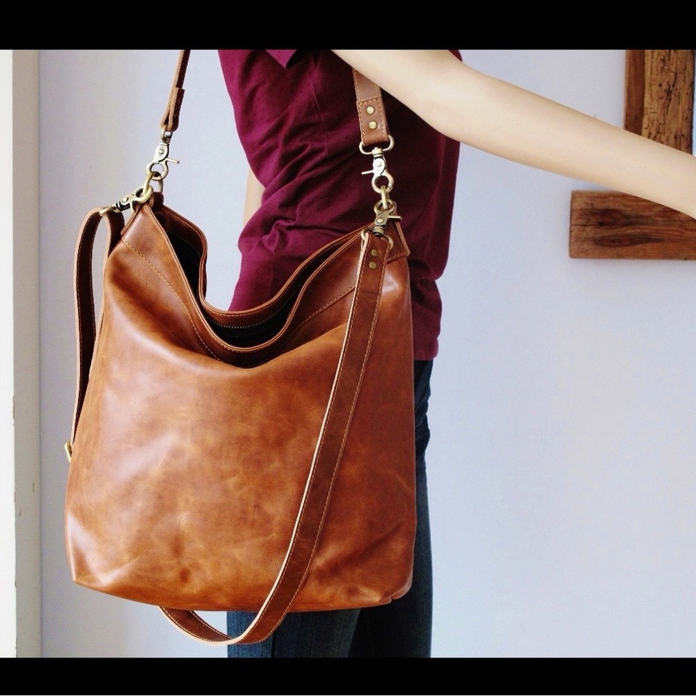 Brown Leather Shoulder Bag